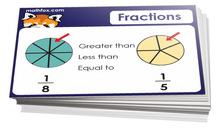 1st grade fractions card games for children in grade 1. PDF printable