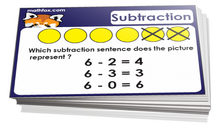 1st grade subtraction card games for children in grade 1. PDF printable