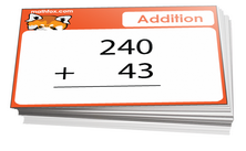 2nd grade addition card game - Math card game in PDF printable format