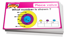 2nd grade place value card game - Math card game in PDF printable format