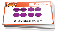 3rd grade division cards - For math card games and math board games on third grade math