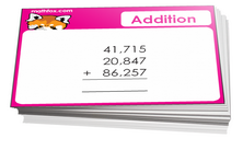 6th grade math addition cards - For math cards games and board games