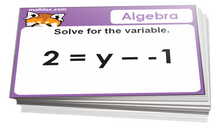 6th grade math algebra cards - For math cards games and board games