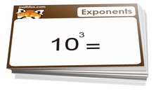 6th grade math exponents cards - For math cards games and board games