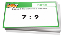 6th grade math ratio cards - For math cards games and board games