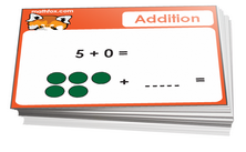 Kindergarten addition cards for math card games and math board games - PDF