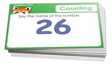 Kindergarten cards for learning how to count - for math card games and math board games - PDF