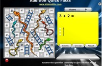 Addition Snakes and Ladders Game