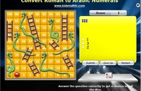 Roman Arabic Numerals Snakes and Ladders Game