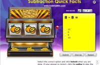 Subtraction Slot Machine Game