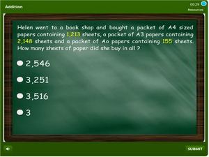 3rd Grade Math Quizzes for kids, online math tests.