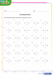 Comparisons Numbers 1 to 10