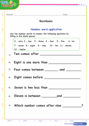 Numbers Positions Word Application