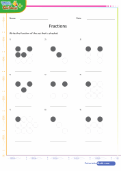 Fractions Shown with Shaded Dots