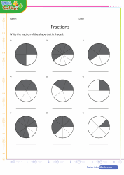 Fractions with Shaded Circles Sheet 1