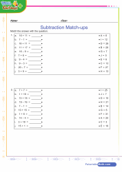 Addition Subtraction Matchup Drill