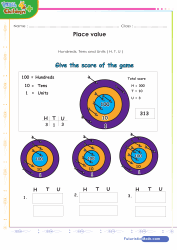 Place Value Illustrated with Arrows