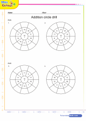 Addition Circle Drill Sheet 1