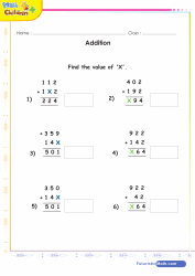 Addition Find Missing Number