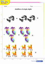 Addition One Digit with Toys