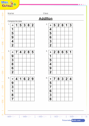 Addition Table Drill