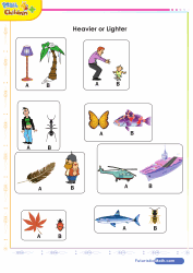 Comparison of Objects Heavy Or Light