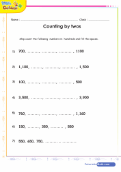 Skip Counting In Hundreds