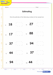 Estimation of Numbers to Nearest Ten