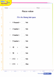 Place Value Alternative Expressions