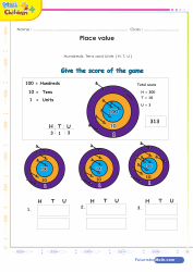 Place Value Exercise with Arrows