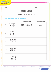 Place Value Expanded and Standard Form