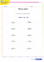 Place Value with Underlined Numbers