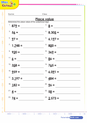 Place Values From Ten to Thousands