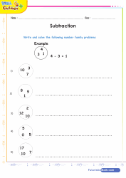 Subtraction Number Families