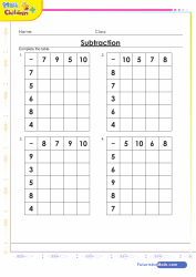 Subtraction Table Drill 2
