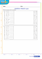 Addition Matchup Exercises1