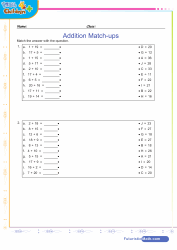 Addition Matchup Exercises2