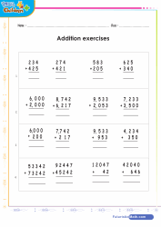 Addition of 2-3 Digit Numbers 1