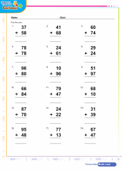 Addition of 2 Digit Numbers