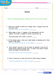 Addition Sentence Word Problems