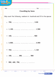 Skip Counting In Hundreds