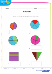 Fractions Shown with Circles Squares