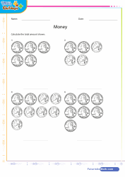 Money Nickel Quarter Addition of Coins