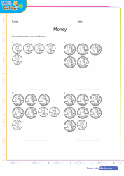 Money Penny Quarter USD Addition of Coins