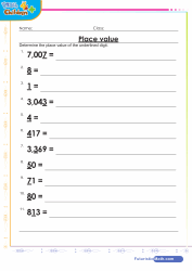 Place Value with Underlined Digits