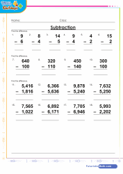 Subtraction Mix Skills