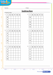 Subtraction Table Drill