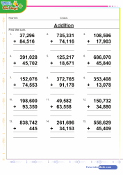 Addition 5 Digits