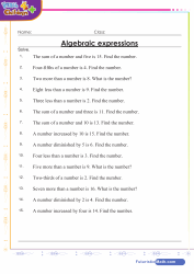 Algebraic Expressions