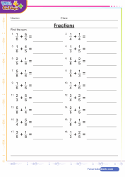 Addition of Fractions